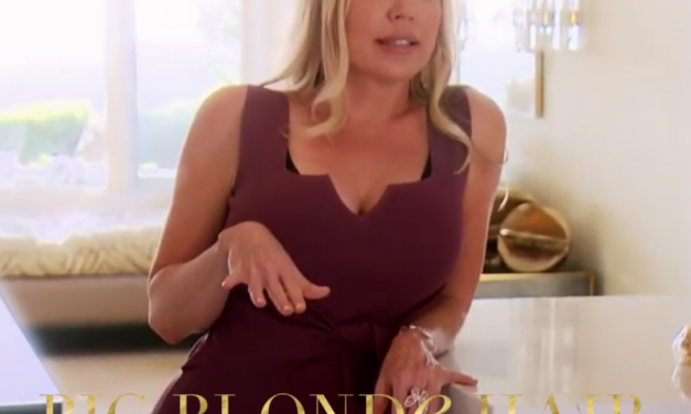 Jennifer Armstrong’s Purple Tie Front Dress