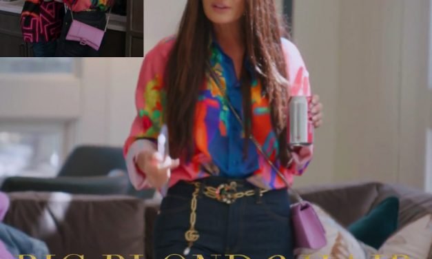 Lisa Barlow’s Lilac B Bag and Gold GG Belt