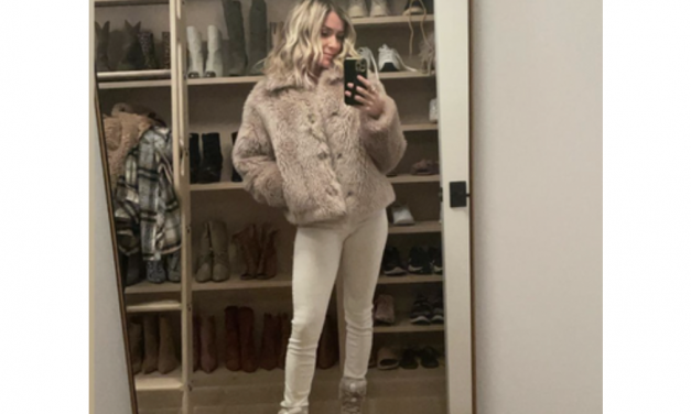 Kristin Cavallari’s Beige Faux Fur Jacket
