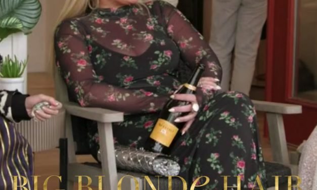 Heather Gay’s Black Floral Mesh Dress