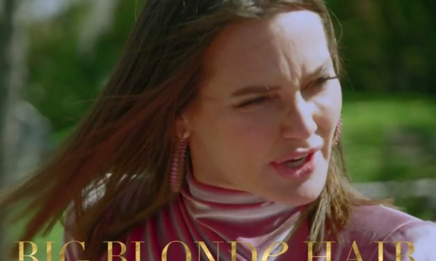 Meredith Marks’ Pink Velvet Ruched Dress