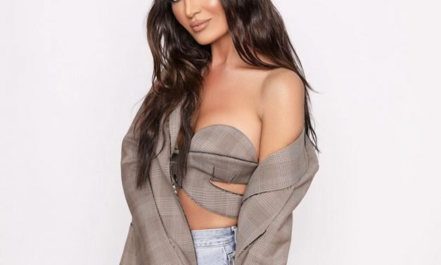 Lisa Barlow’s Plaid Blazer and Bralette