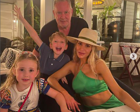 Dorit Kemsley’s Green Satin Crop Top and Skirt