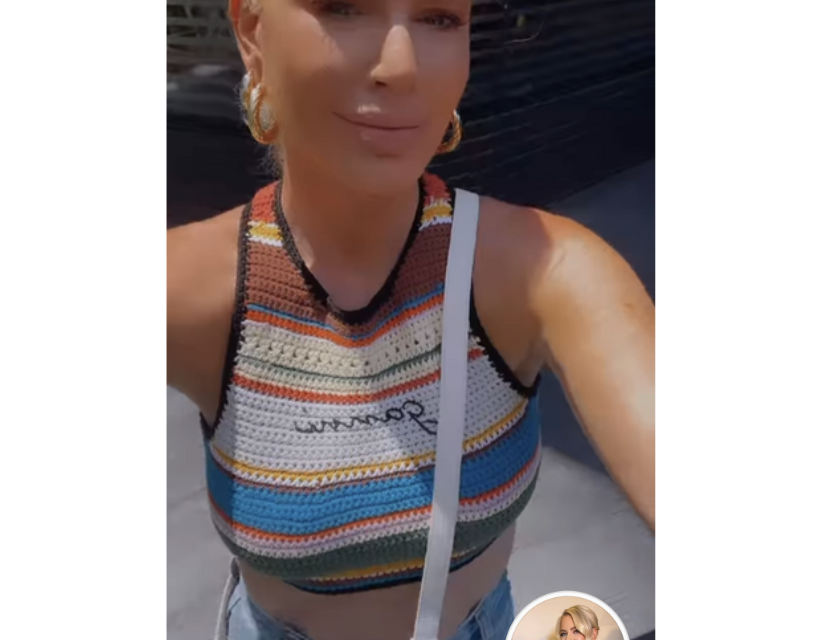 Caroline Stanbury’s Striped Crochet Crop Top