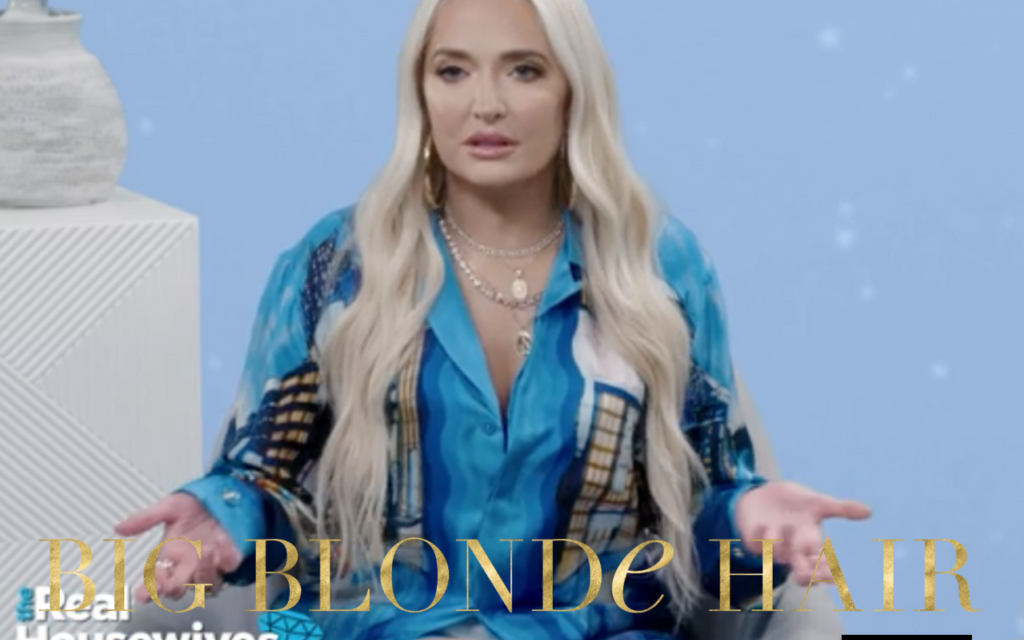 Erika Jayne’s Blue Printed Shirt Dress