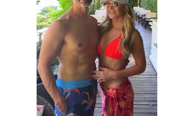 Tamra Judge’s Red Floral Sarong