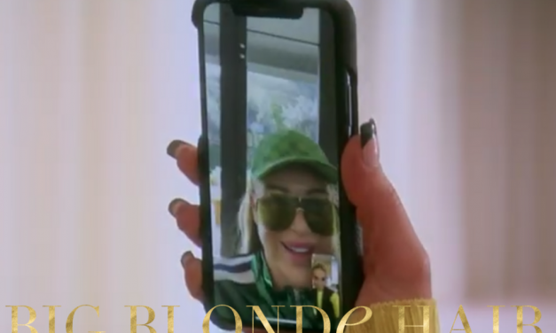 Diana Jenkins’ Green Metallic Jacket and Hat