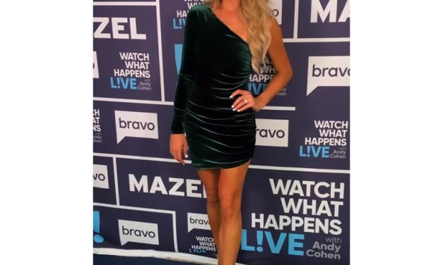 Olivia Flowers’ Green Velvet Dress on WWHL