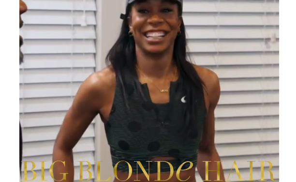 Sanya Richards Ross’ Nike Polka Dot Crop Top Set