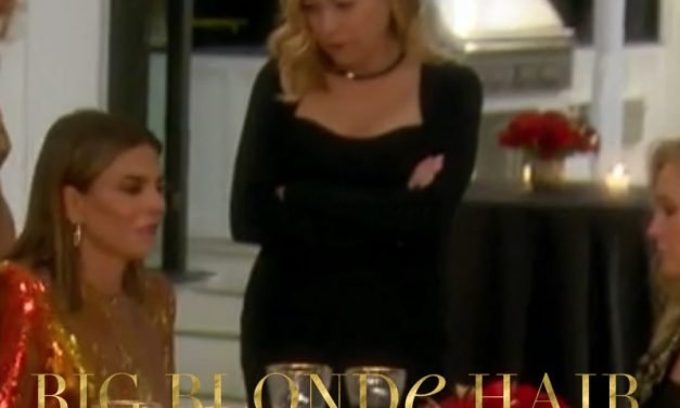 Sutton Stracke’s Black Ribbed Knit Dress