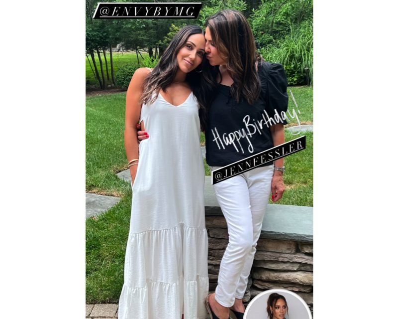 Melissa Gorga’s White Tiered Maxi Dress