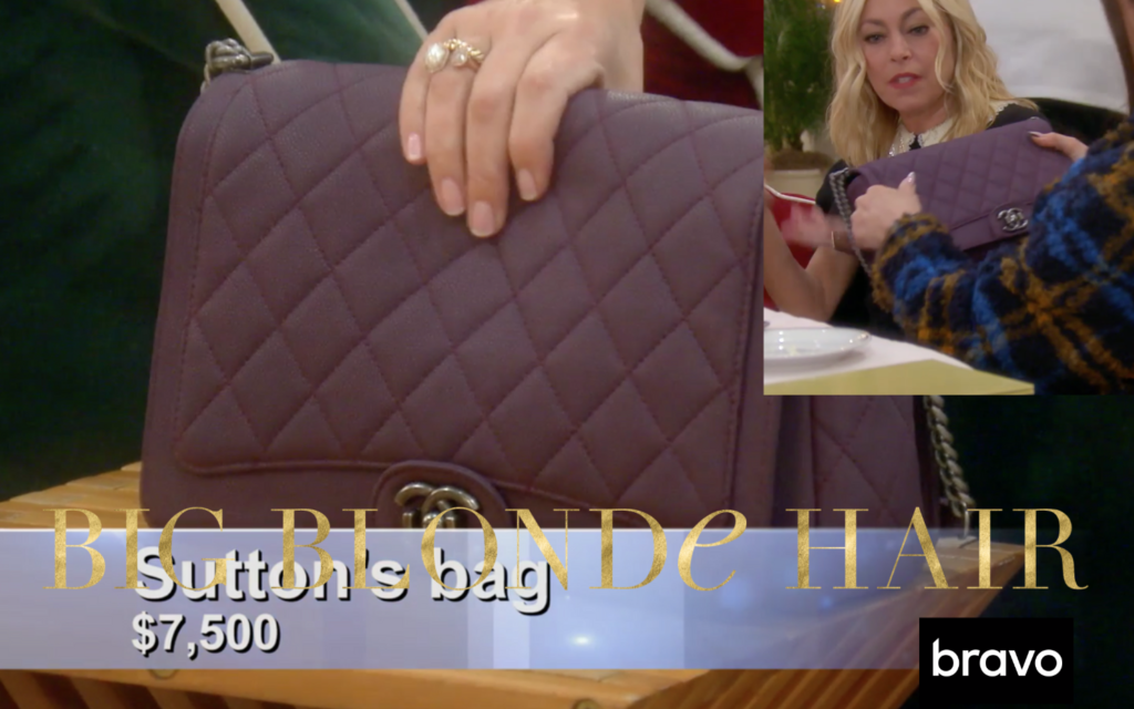 Sutton Stracke’s Purple Quilted Bag