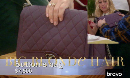 Sutton Stracke’s Purple Quilted Bag
