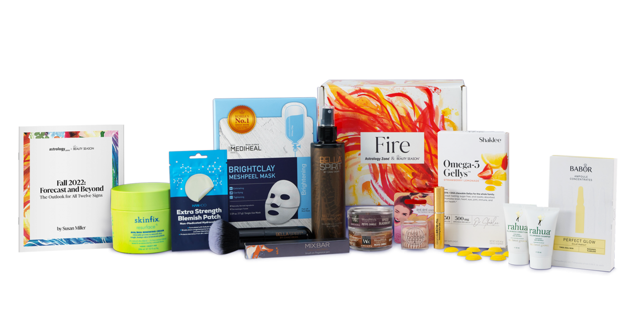 The Astrology Zone Beauty Box Includes Hair, Makeup & Skincare Tailored To The 4 Elements