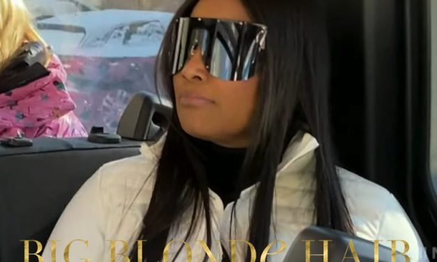 Garcelle Beauvais’ Black Studded Shield Sunglasses