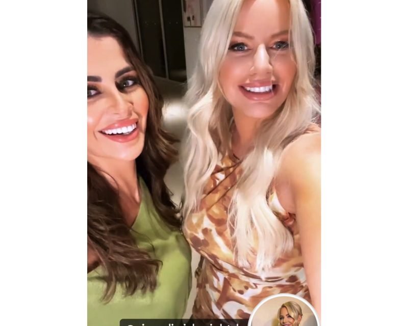 Caroline Stanbury’s Brown and Yellow Printed Top and Skirt