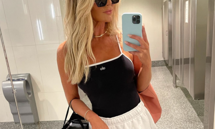 Madison LeCroy’s Black and White Bodysuit