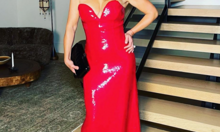 Diana Jenkins’ Red Sequin Gown