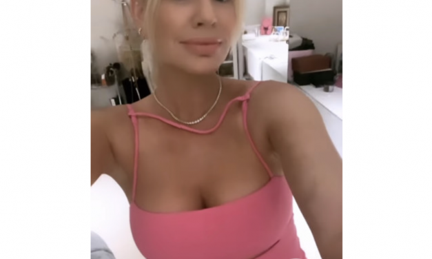 Caroline Stanbury’s Pink Cutout Maxi Dress