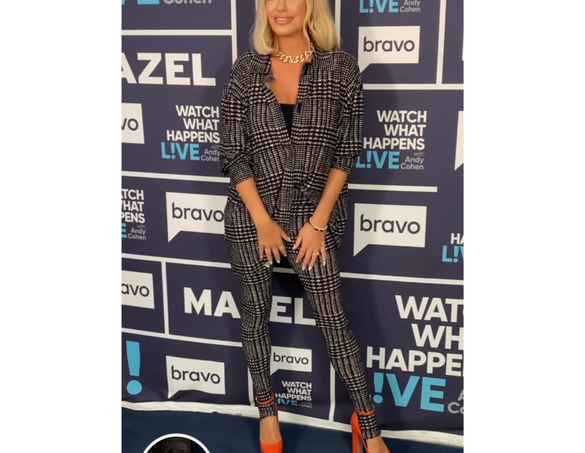 Robyn Dixon’s Black and White Plaid Outfit