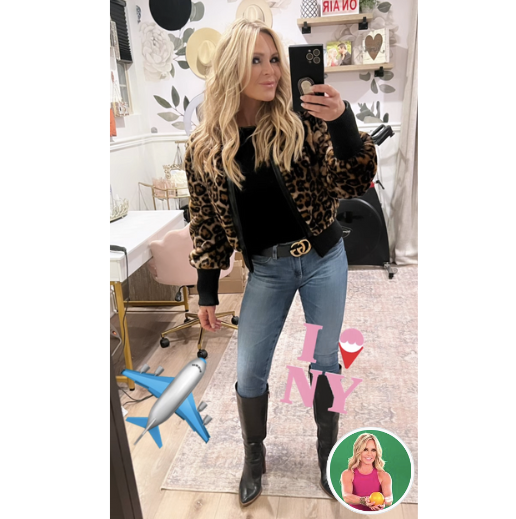 Tamra Judge’s Leopard Fur Bomber Jacket