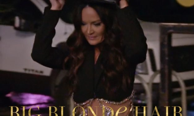 Lisa Barlow’s Black Crystal Trim Cropped Blazer