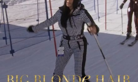 Jen Shah’s Black and White Houndstooth Ski Suit