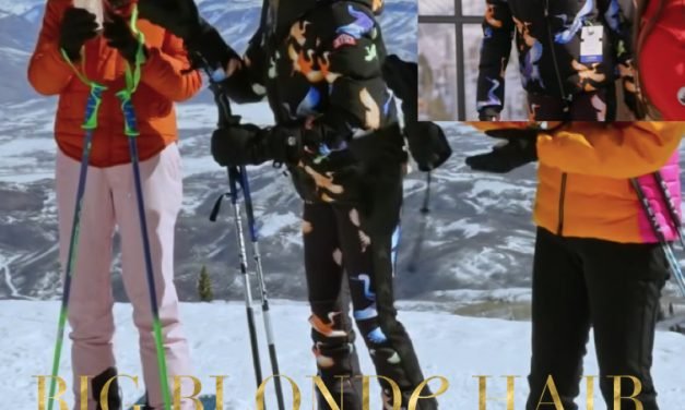 Angie Harrington’s Bird Print Ski Jacket and Pants