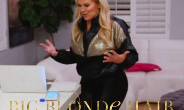 Heather Gay’s Black and Gold Workout Outfit