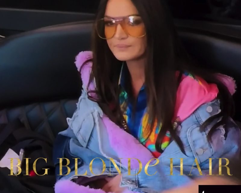 Jen Shah’s Blue and Pink Aviator Sunglasses