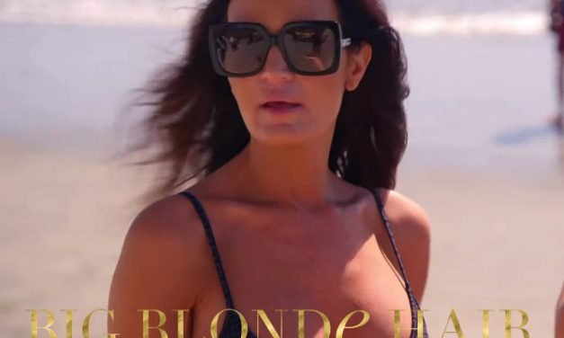 Lisa Barlow’s Black Logo Bikini