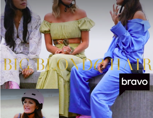 Lisa Barlow’s Blue Satin Shirt and Pants