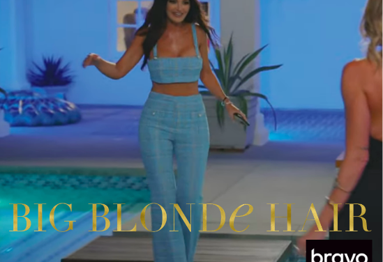 Lisa Barlow’s Blue Tweed Set