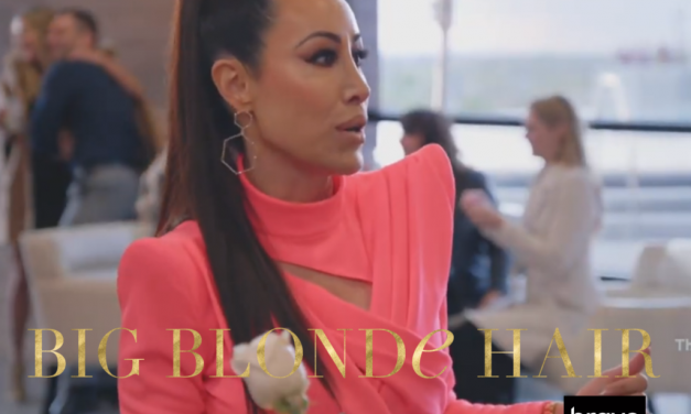 Angie Katsanevas’ Neon Cutout Dress