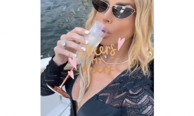 Alexia Echevarria’s Black Crochet Maxi Dress