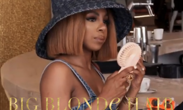 Candiace Dillard’s Denim Bucket Hat and Top