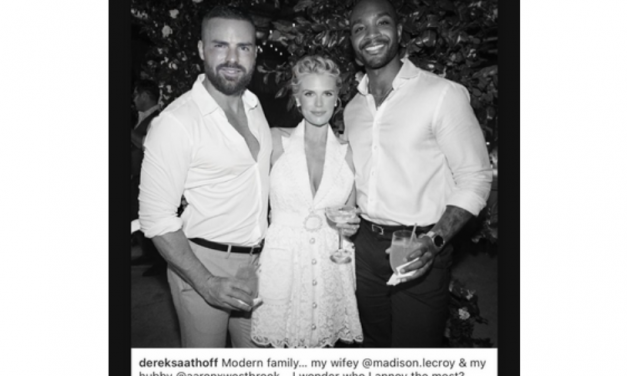 Madison LeCroy’s White Belted Lace Dress