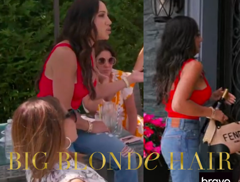 Melissa Gorga’s Red Bustier Top