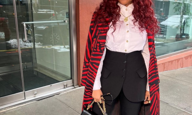 Garcelle Beauvais’ Red Zebra Coat