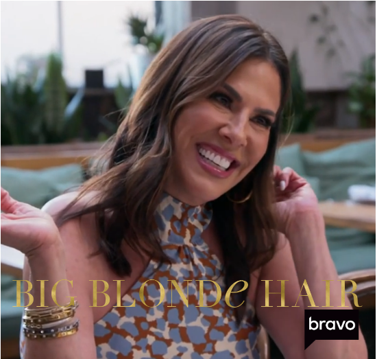 Jenn Fessler’s Blue and Brown Printed Top