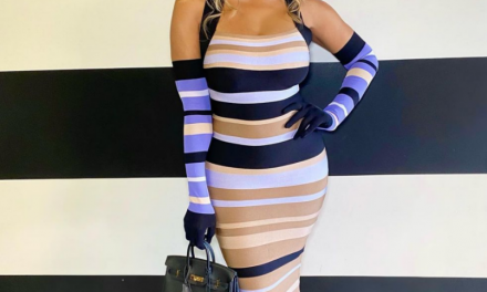 Marlo Hampton’s Striped Bandage Dress
