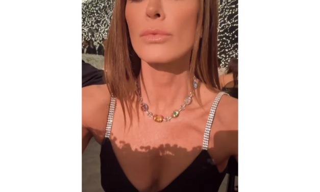 Kyle Richards’ Black Crystal Embellished Dress