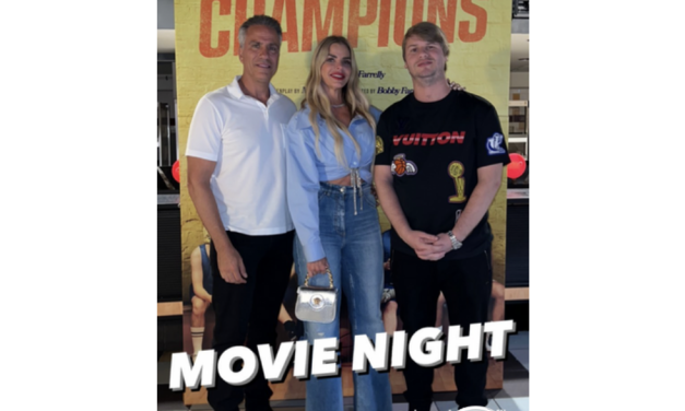 Alexia Echevarria’s Blue Crystal Embellished Cropped Shirt