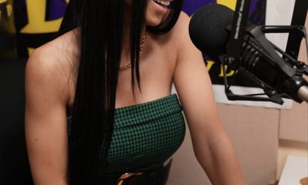 Rachel Fuda’s Green Strapless Houndstooth Dress