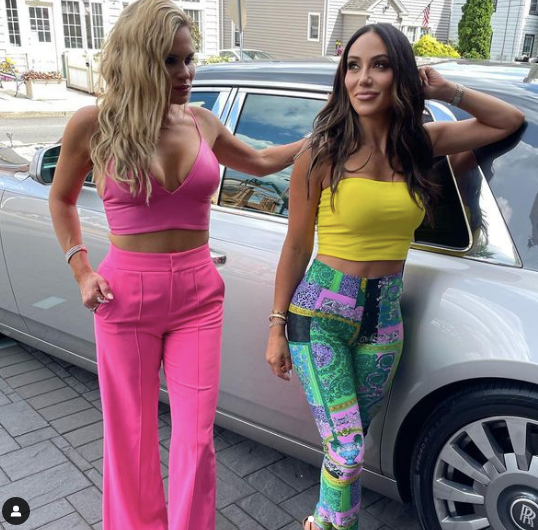 Jackie Goldscheider’s Pink Crop Top and Pants