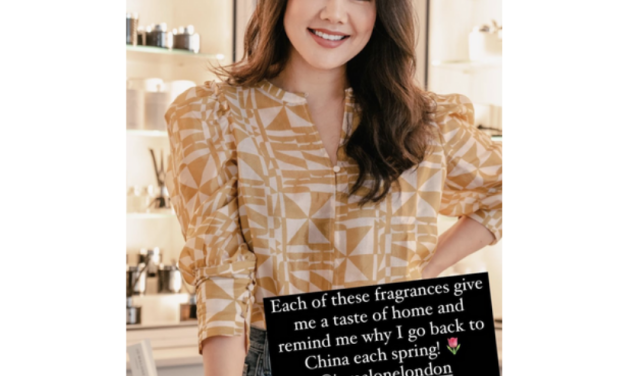 Crystal Kung Minkoff’s Yellow Geometric Print Blouse