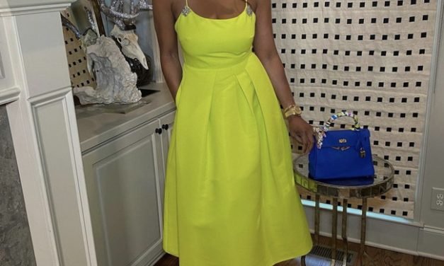 Marlo Hampton’s Neon Midi Dress