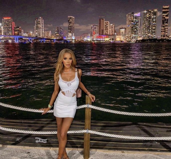 Lisa Hochstein’s White Mesh Corset Dress