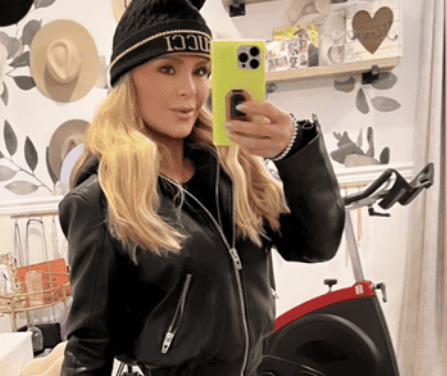 Tamra Judge’s Black Leather Coat