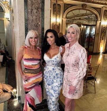 Margaret Josephs’ Multi Color Knit Top and Skirt Set